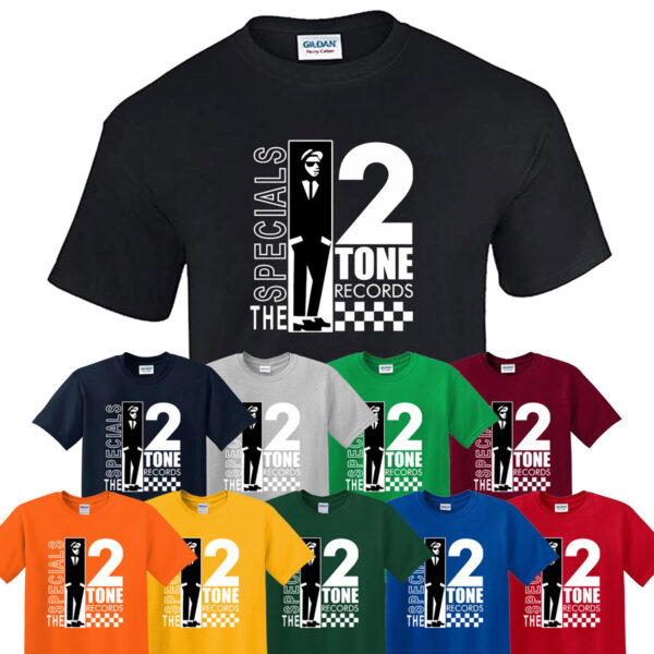 2 Tone Records The Specials T-Shirt SKA Northern Soul Reggae Retro Music Top