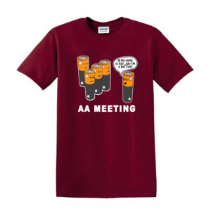 AA Meeting Mens T Shirt Funny Joke T-Shirt - Cool Retro Classic Top Gift Present - Image 3