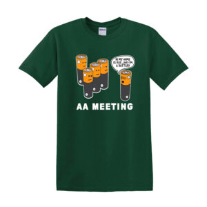 AA Meeting Mens T Shirt Funny Joke T-Shirt - Cool Retro Classic Top Gift Present - Image 4