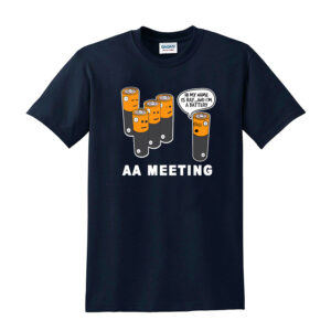 AA Meeting Mens T Shirt Funny Joke T-Shirt - Cool Retro Classic Top Gift Present - Image 7