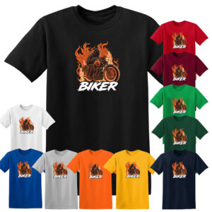 BIKER T-SHIRT Motorcycle Motorbike Racer Chopper Bike Mens Funny T Shirt Top