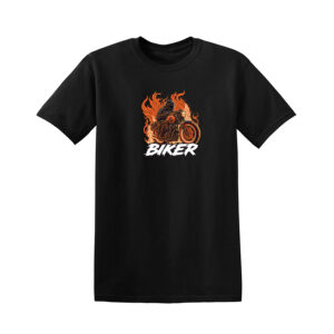 BIKER T-SHIRT Motorcycle Motorbike Racer Chopper Bike Mens Funny T Shirt Top - Image 5