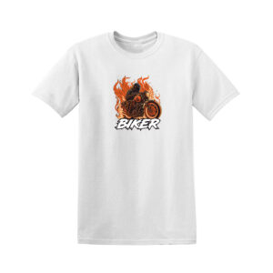 BIKER T-SHIRT Motorcycle Motorbike Racer Chopper Bike Mens Funny T Shirt Top - Image 3
