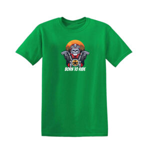 BORN TO RIDE BIKER T-SHIRT Motorbike Motorcycle Racer Chopper Bike Mens T Shirt - Image 5