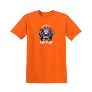 BORN TO RIDE BIKER T-SHIRT Motorbike Motorcycle Racer Chopper Bike Mens T Shirt - Image 8