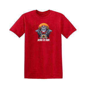BORN TO RIDE BIKER T-SHIRT Motorbike Motorcycle Racer Chopper Bike Mens T Shirt - Image 9
