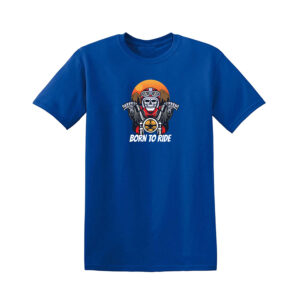 BORN TO RIDE BIKER T-SHIRT Motorbike Motorcycle Racer Chopper Bike Mens T Shirt - Image 10