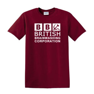BRITISH BRAINWASHING Men's T-Shirt - Funny Brexit BBC Satire Tee - UK Politics - Image 4