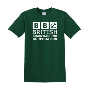 BRITISH BRAINWASHING Men's T-Shirt - Funny Brexit BBC Satire Tee - UK Politics - Image 5