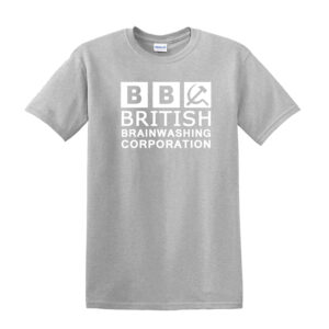 BRITISH BRAINWASHING Men's T-Shirt - Funny Brexit BBC Satire Tee - UK Politics - Image 7