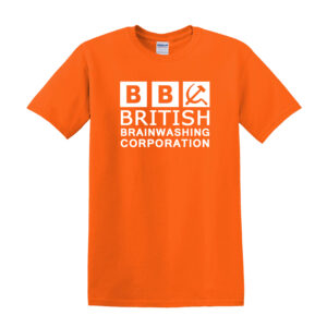 BRITISH BRAINWASHING Men's T-Shirt - Funny Brexit BBC Satire Tee - UK Politics - Image 9