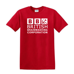 BRITISH BRAINWASHING Men's T-Shirt - Funny Brexit BBC Satire Tee - UK Politics - Image 10
