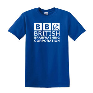 BRITISH BRAINWASHING Men's T-Shirt - Funny Brexit BBC Satire Tee - UK Politics - Image 11