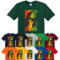 Bob Marley Inspired Reggae Superstar Fan Tee Shirt Jamaican Flag T-Shirt