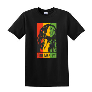 Bob Marley Inspired Reggae Superstar Fan Tee Shirt Jamaican Flag T-Shirt - Image 3