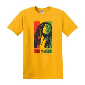 Bob Marley Inspired Reggae Superstar Fan Tee Shirt Jamaican Flag T-Shirt - Image 2