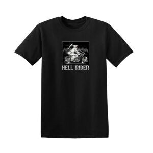HELL RIDER Skull BIKER T-SHIRT - Image 3