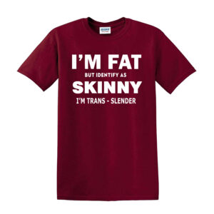 I’M FAT BUT SKINNY Funny Mens T Shirt Sarcastic Slogan Joke Novelty Black Tee - Image 4