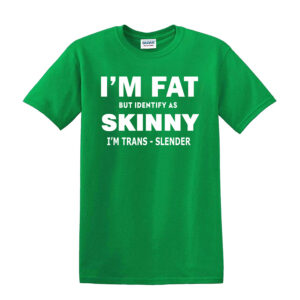 I’M FAT BUT SKINNY Funny Mens T Shirt Sarcastic Slogan Joke Novelty Black Tee - Image 6