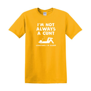 I'M NOT ALWAYS A C*NT MENS T SHIRT FUNNY RUDE JOKE GIFT DESIGN IDEA T-SHIRT TOP - Image 11