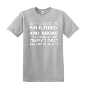 Kids Made Me BALD Funny Mens T Shirt - Image 7