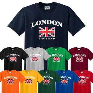 London England Unisex T-Shirt Great Britain Union Jack TShirt Top Gift Souvenir