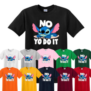 Lilo & Stitch T-Shirt Lazy Day, Funny Cartoon Tee, Humorous Quote T Shirt Top