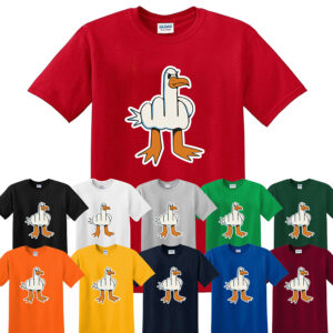 Mens Funny T-Shirt Rude Seagull Design Sarcasam Novelty Joke Tee Shirt