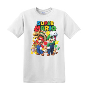 Super Mario Kids T-Shirts Boys Girls Unisex Mario Super T Shirt Top - Image 12