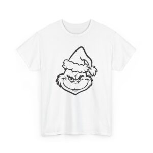 Grinch Santa Face T‑Shirt Festive Grinch T-Shirt for Christmas Fun, Christmas T Shirt, Holiday Wear, Unisex Xmas Shirt