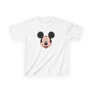 Kids Cartoon M I C K E Y Mouse Face T‑Shirt, Cute Retro Character Tee for Toddlers