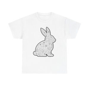 Floral Lace Bunny Tee Easter Bunny T-Shirt ‘Happy Easter’ Floral Bunny Spring Graphic Tee
